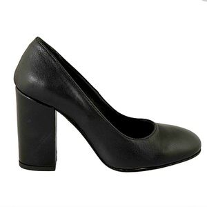 🔥Sale Gianni Bini black chunky heel the softest leather upper trendy pumps